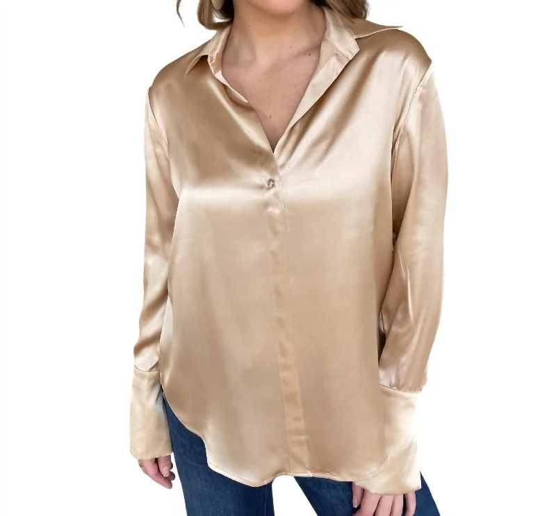 Fashion-forward Women's Wear Daria Silk Shirt In Champagne