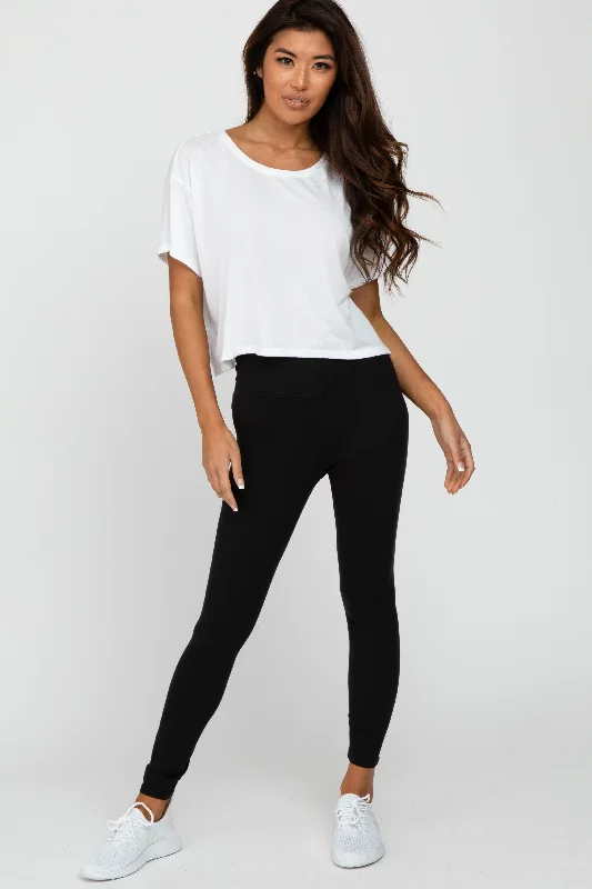 Trendy Threads Black V-Waist Leggings