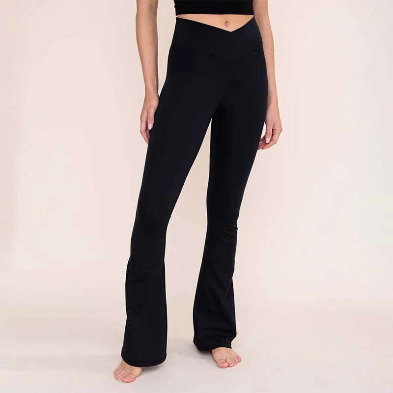 Women's Clothing For Work Cross Flare Leggings