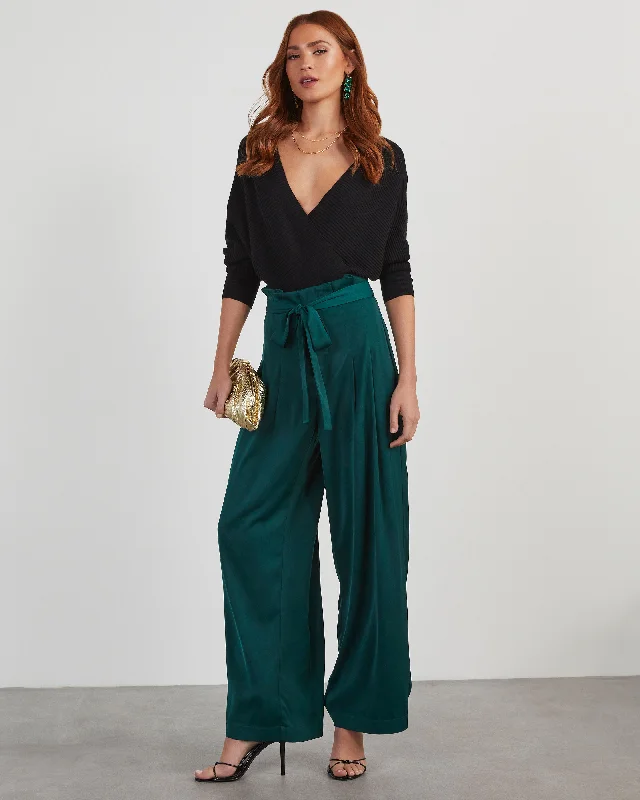 Seasonal Trends Cassandra High Waisted Front Tie Pants