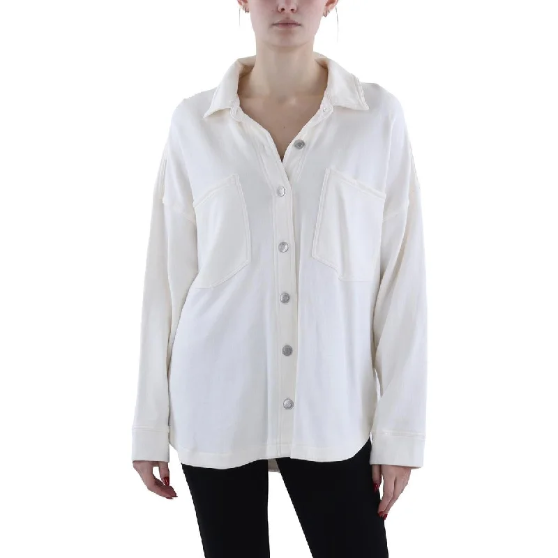 Trendy Street Style Womens Collar Cotton Button-Down Top