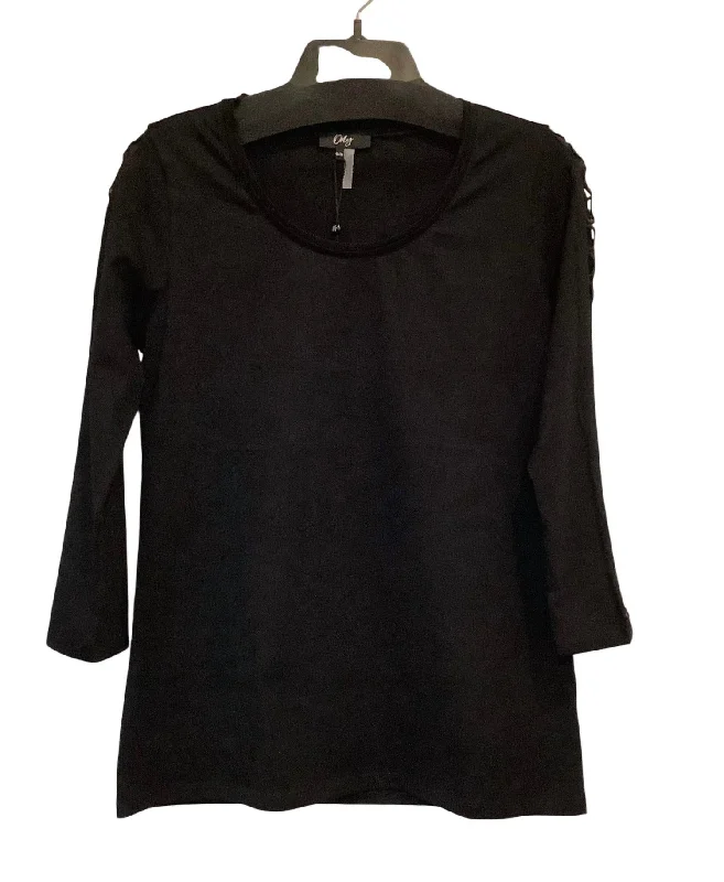 Unleash Your Fashion Women's Round Neck Top In Black