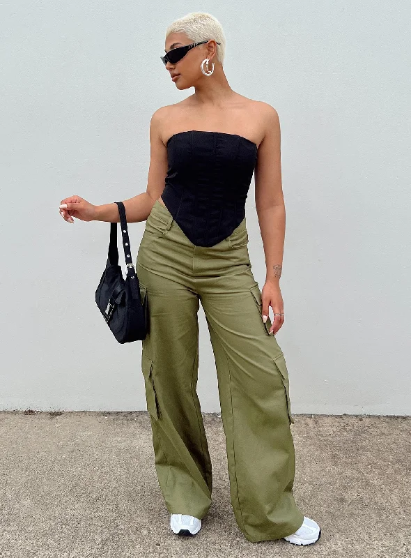 Clothes Of Woman Alexis Cargo Pants Khaki