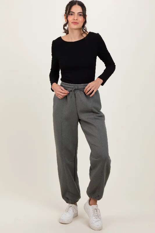 All Season Basics Discount Olive Drawstring Relaxed Fit Sweatpants