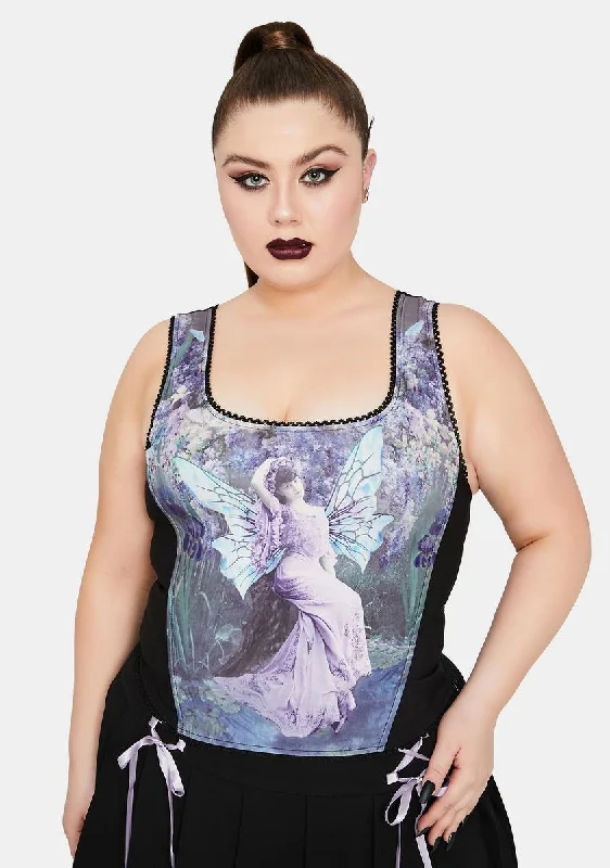 Timeless Elegance Redefined Plus Ink And Feather Portrait Print Bodice