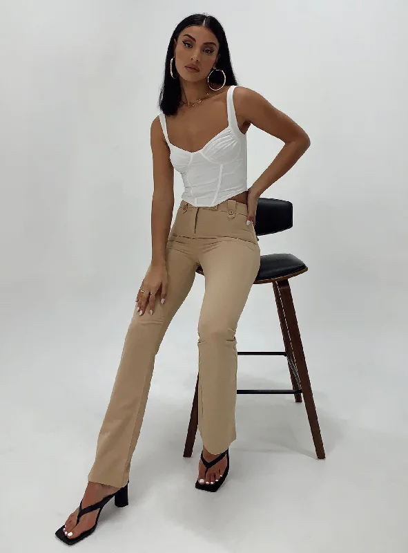 Premium Quality Garments Veronika Pants Beige