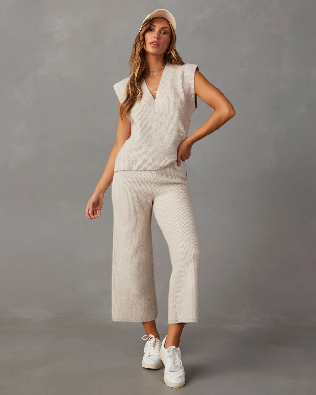 Outfits For Women Always Cozy Ribbed Wide Leg Pants