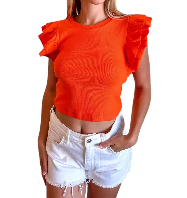 Huge Markdowns Too Too Cute Top In Orange