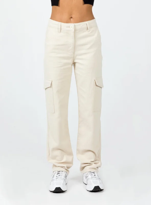 Exclusive Discount Courtside Cargo Pants Beige