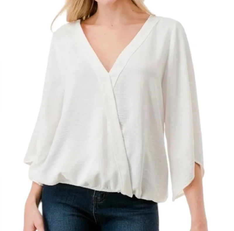 Top Deals Bell Sleeve Top In Ivory