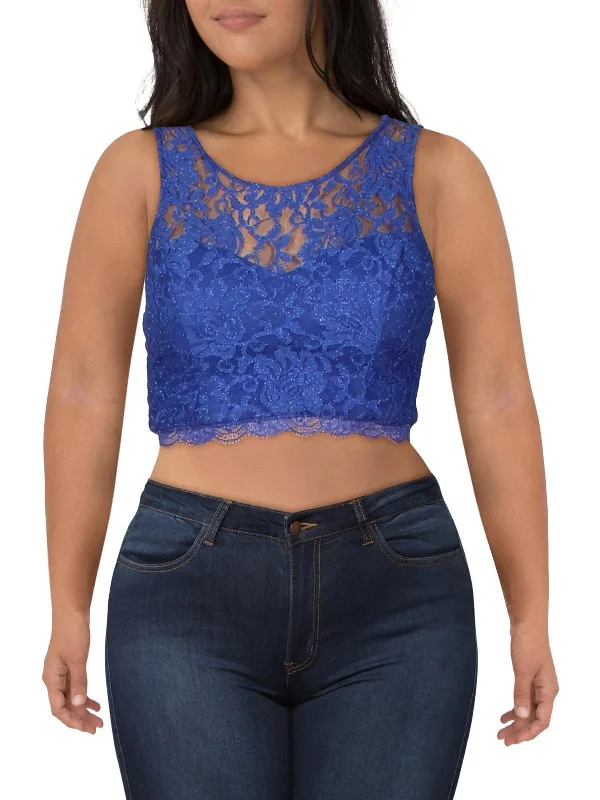 Women's Clothes Online Shopping Juniors Womens Lace Halter Cropped