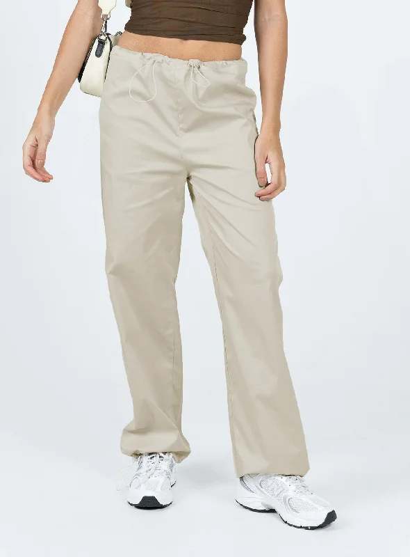 Trendy Boutique Online Connels Parachute Pants Beige