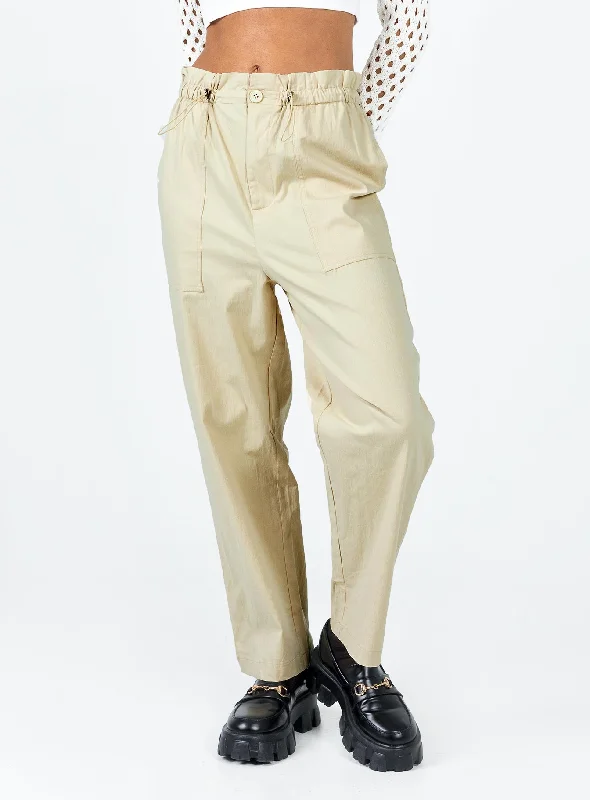 Chic Style, Always In Vogue Preston Cargo Pant Beige