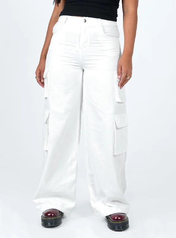 Women Wear Online Alexis Cargo Pants White