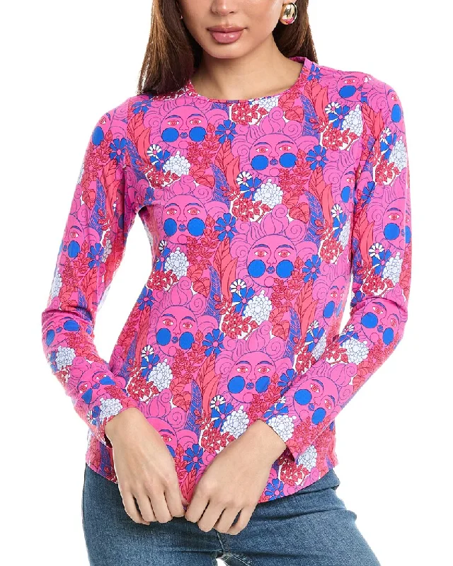 Vibrant Femme Fashion IBKUL Crewneck Top