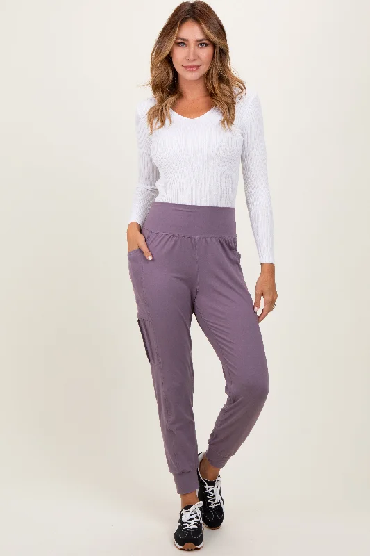 Trendy Aesthetics Violet Cargo Pocket Jogger Pants