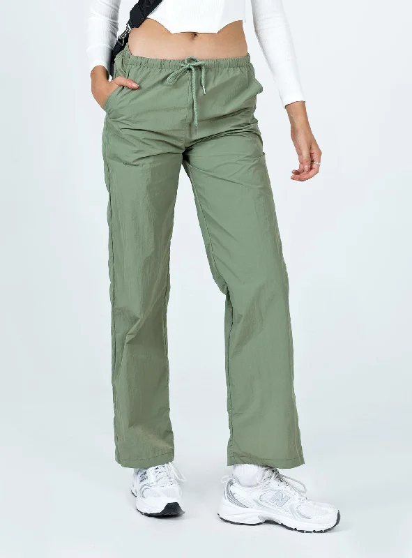 Embrace New Fashion Darlington Parachute Pants Khaki