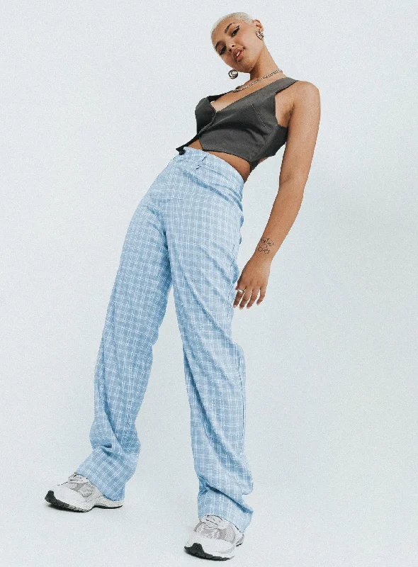 New Arrival Discounts Titius Pants Blue Check