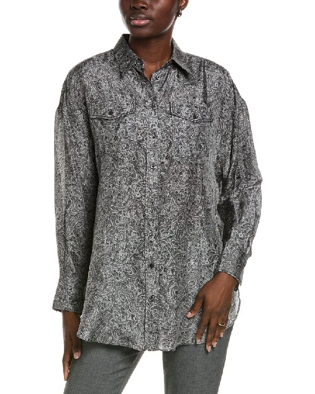 Best Online Women's Boutiques Brunello Cucinelli Silk Shirt