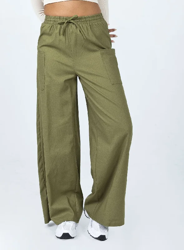 Trend Forward Threads For Her Brunie Pants Khaki