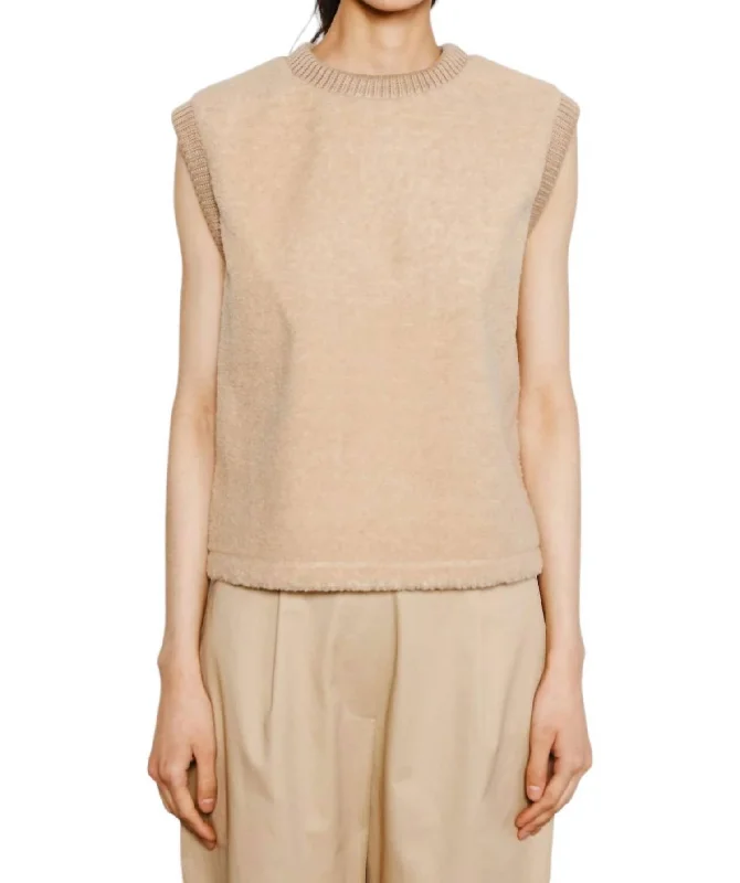 Trendy Aesthetics Maya Top In Almond Taupe