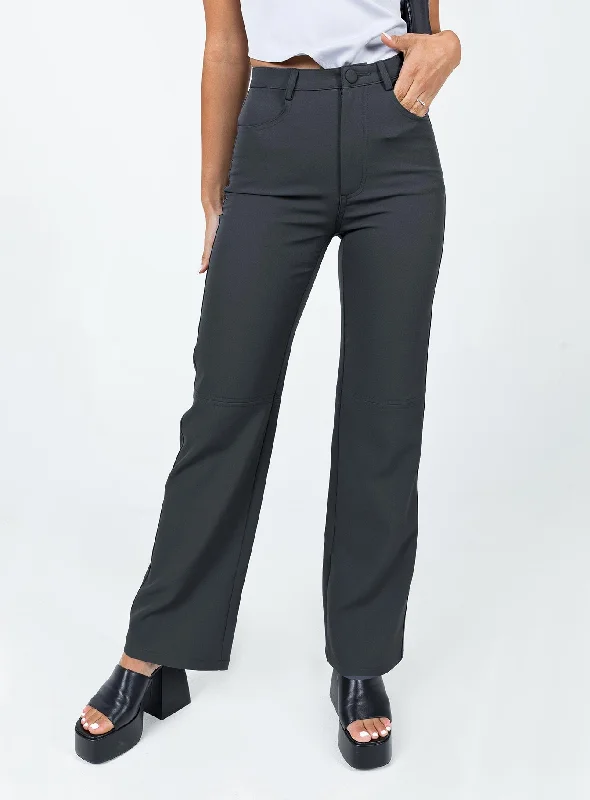 Effortless Chic Apparel Lulu Pants Charcoal