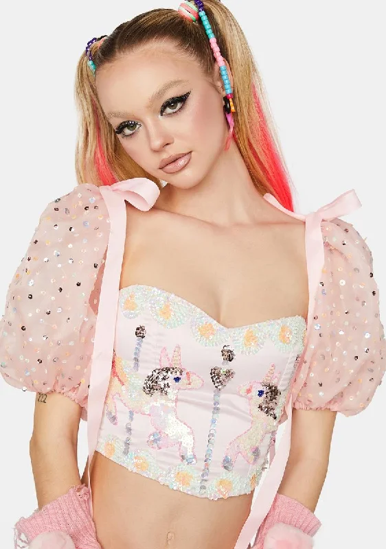 Valentine's Special Pink Sideshow Princess Bodice