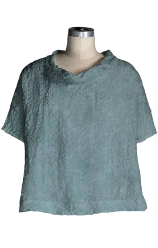 Chic And Edgy Women's Bia Top In Acid Wash