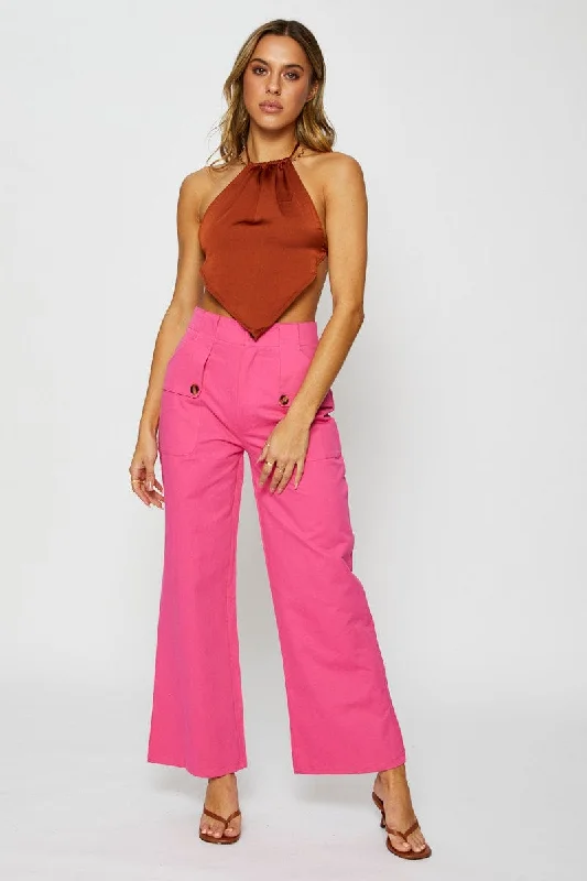 Versatile Wardrobe Essentials Pink Wide Leg Pants