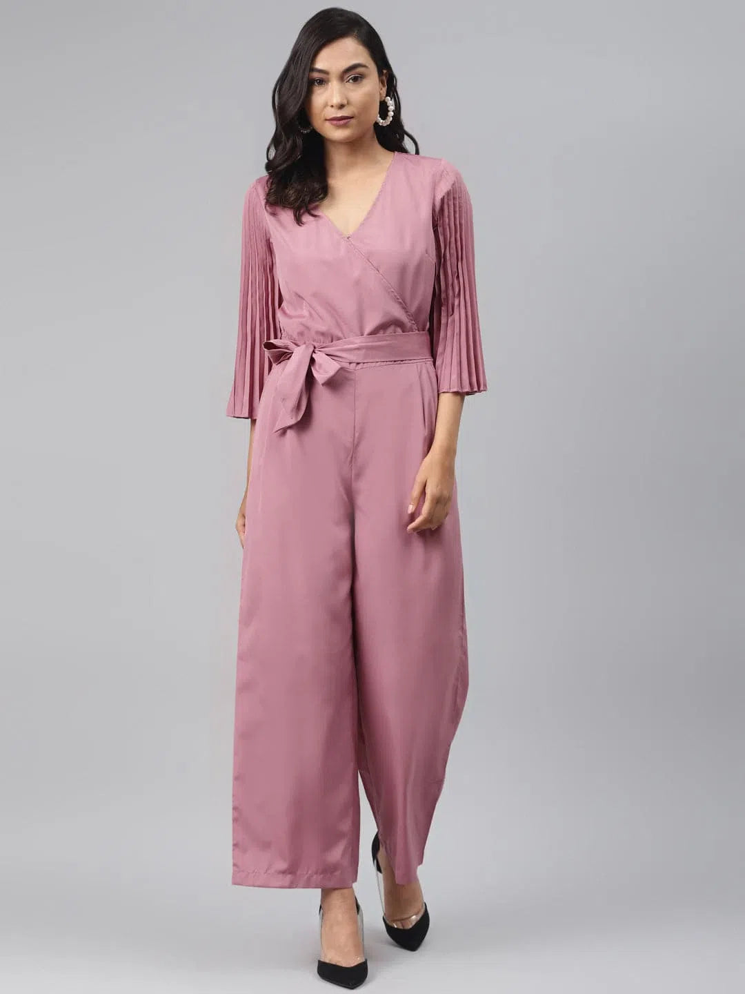 Redefining Women's Style Women Solid Pink Jumpsuits & Sets