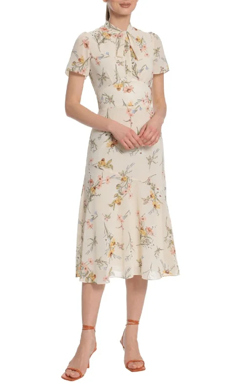 Premium Quality Garments Maggy London G5164M - Printed A-line Modest Dress