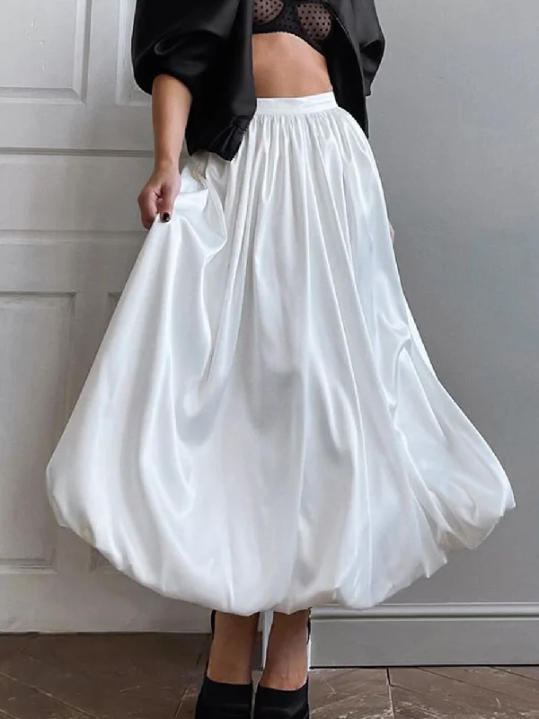 Women's Trendy Clothing French High Waist Charming A-Line Skirt Skirt