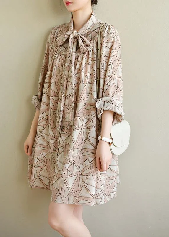 Women's Clothes For Outdoor Events Bohemian Pink Print Chiffon Button Spring Maxi Dress Women's Clothes For Outdoor Events Bohemian Pink Print Chiffon Button Spring Maxi Dress