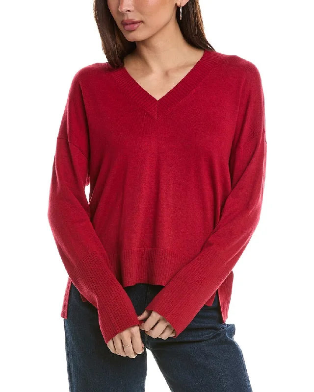 Women's Seasonal Wardrobe Clothing Hannah Rose High-Low Cashmere-Blend Sweater