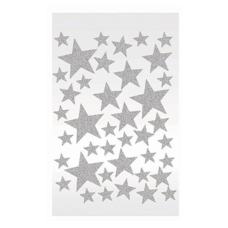 Women's Seasonal Clothing Diamonds Stickers - Stars - Silver