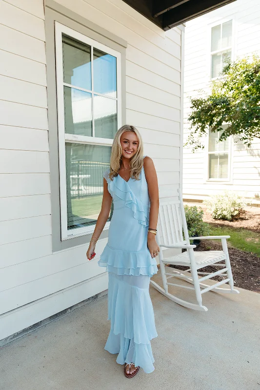 Women's Sporty Clothes Angeline Maxi Dress - Sky Blue