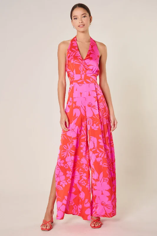 Women's Clothing Sets Zadie Floral Magic Moment Halter Jumpsuit
