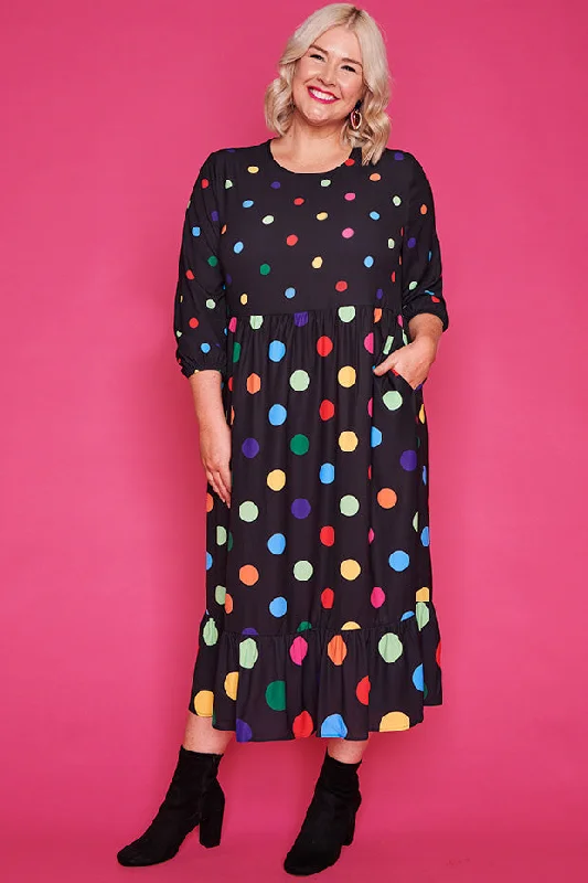 Women's Holiday Clothing React Circus Lights Dress