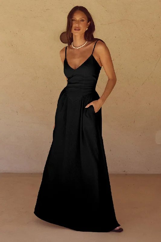 Chic Women's Clothing for Date Nights ZEPHY MAXI DRESS  - BLACK