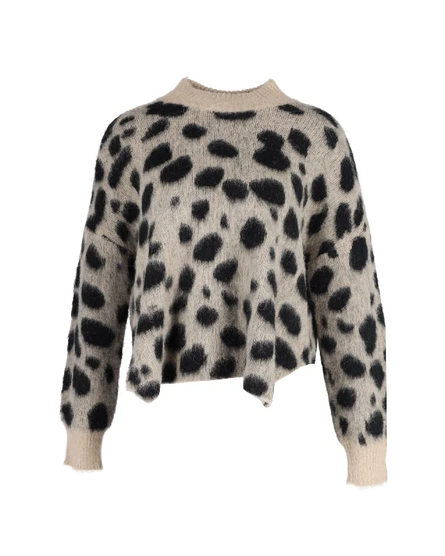 Charming Women's Clothes For Special Events Hugo Boss Fellyna Jacquard Animal Print Sweater in Beige and Black Nylon Charming Women's Clothes For Special Events Hugo Boss Fellyna Jacquard Animal Print Sweater in Beige and Black Nylon