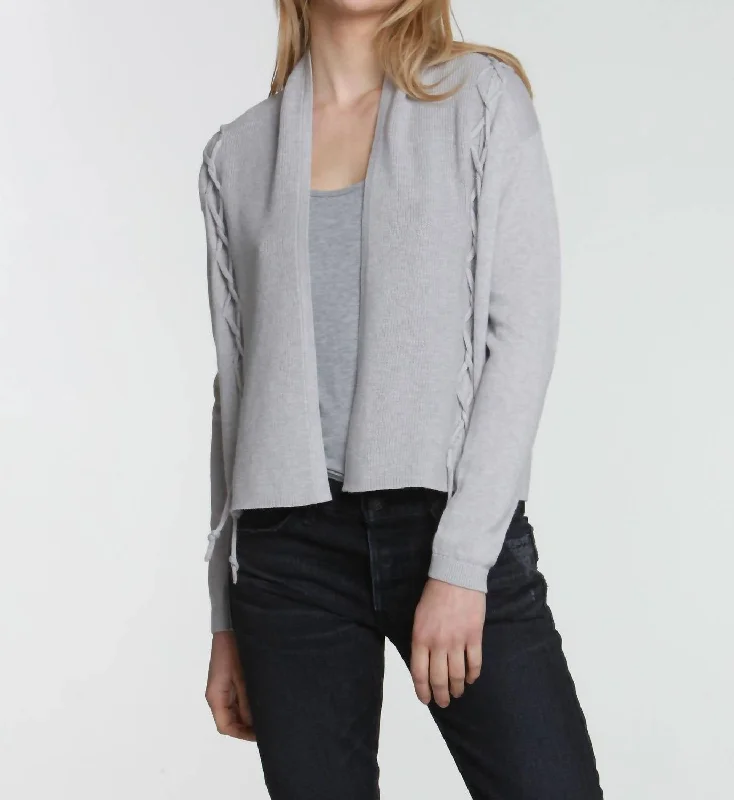 Women's Trendy Casual Clothes Twisted Tie Cardigan In Fog