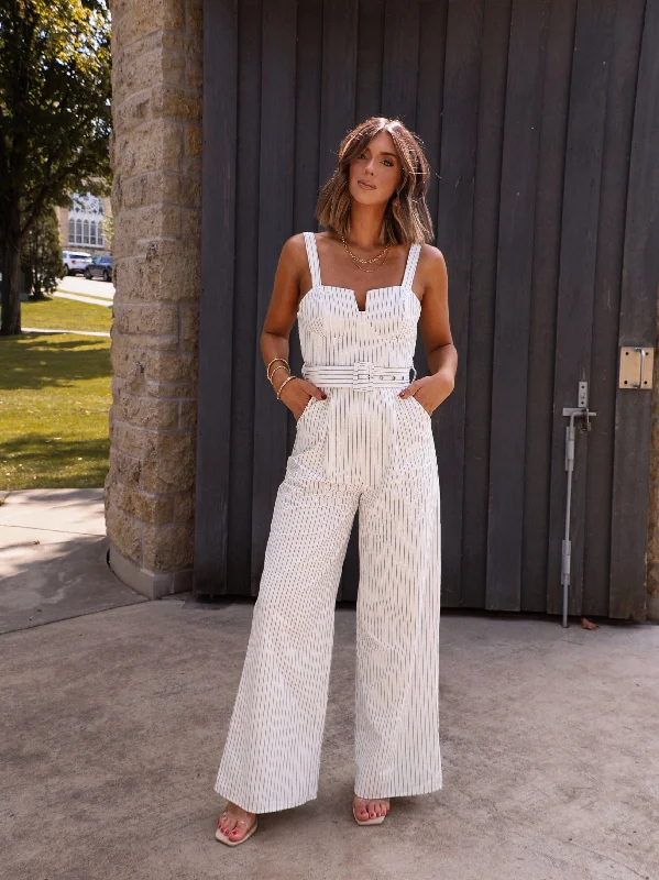 Timeless Women's Clothing Stripe Season Jumpsuit