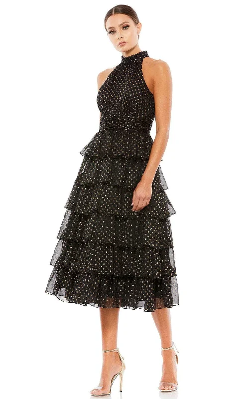 Clothing Brands Mac Duggal 49510 - Halter Polka Dot Cocktail Dress