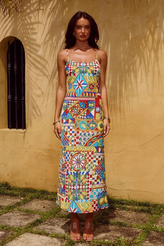 Chic And Edgy ROWENA MAXI DRESS - PHAEDRA PRINT