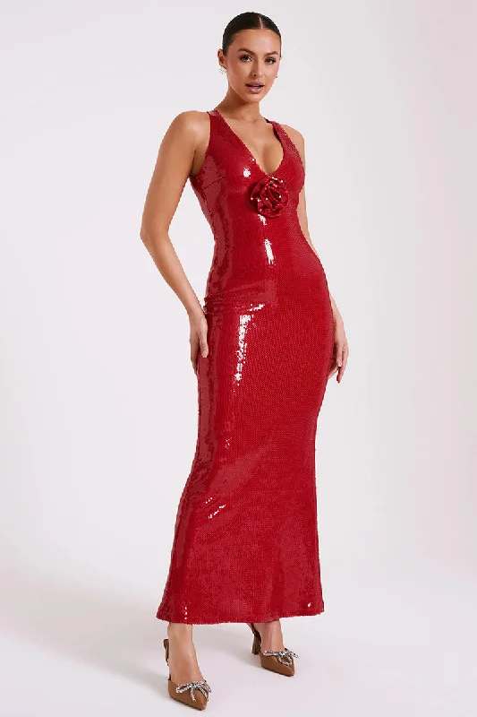 Hot Trends Mesmerizing Arrival Backless Sequin Maxi Dress