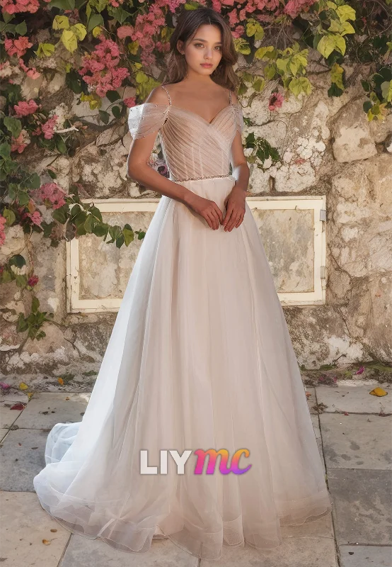 Women's Clothing For Holiday Travel V-Neck Sleeveless Tulle Ball Gown Wedding Dress Women's Clothing For Holiday Travel V-Neck Sleeveless Tulle Ball Gown Wedding Dress