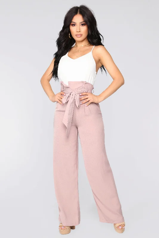 Your Timeless Wardrobe Awaits She's So Lucky Jumpsuit - Mauve