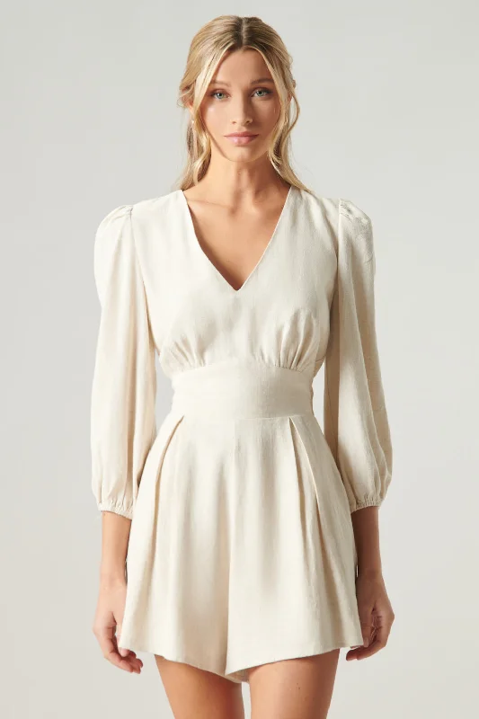 Women's Clothes For Work Saint Tropez Balloon Sleeve Heartthrob Romper