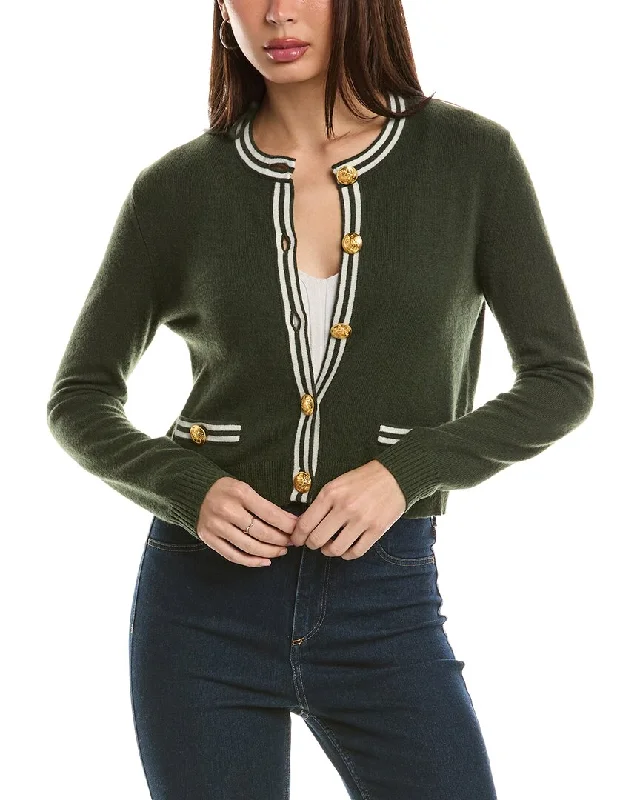 Tailored Clothing For Women Hannah Rose Double Tipped Cropped Cashmere Cardigan