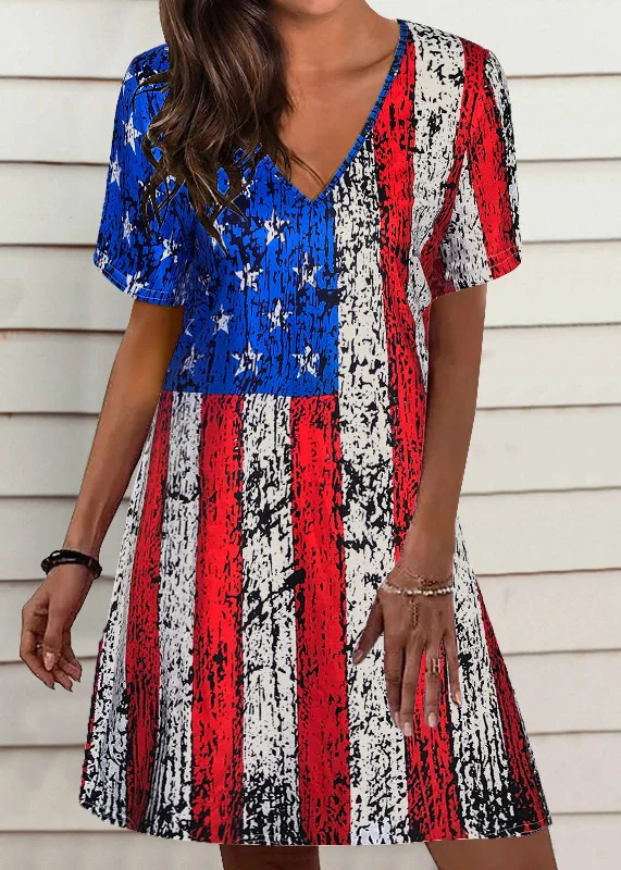 Women's Workout Clothing Plus Size Red Blue V Neck Print Maxi Dresses For Women Summer Women's Workout Clothing Plus Size Red Blue V Neck Print Maxi Dresses For Women Summer